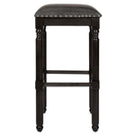 Safavieh Preston Bar Stool, BST6400 - Grey Pu/Grey Walnut (Set of 2)