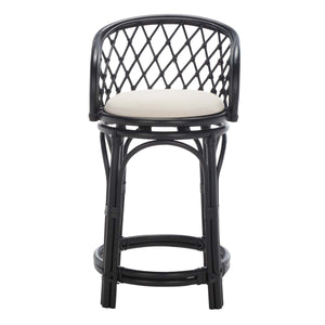 Safavieh Yuta Rattan Counter Stool W/ Cushion, BST6504