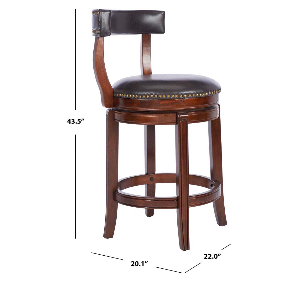Safavieh Luigi Counter Stool, BST7000 - Walnut/Brown