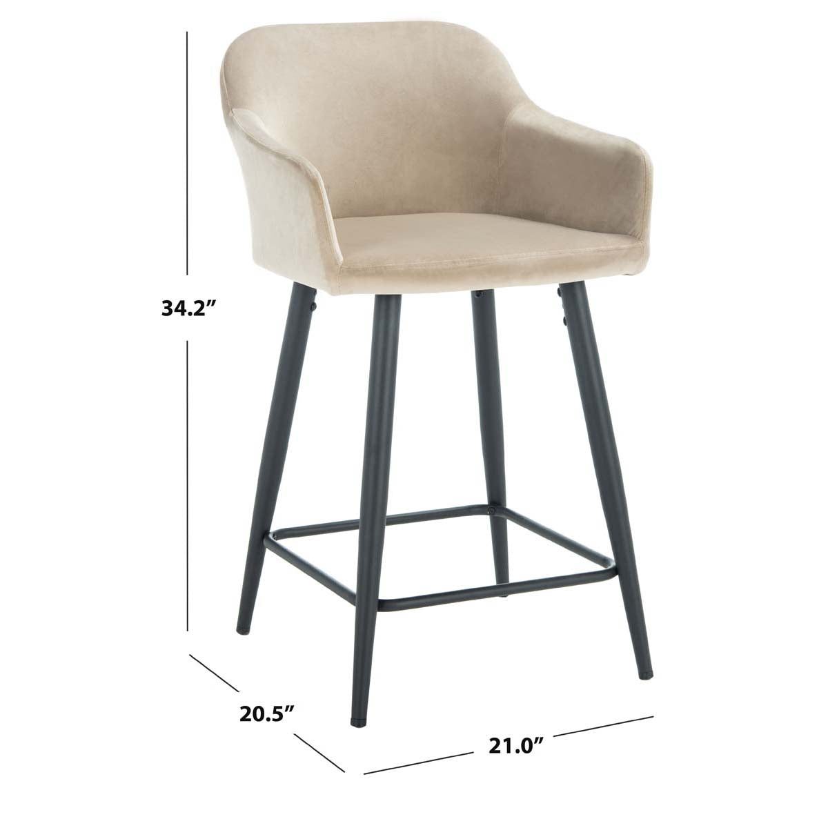 Safavieh Cataleya Counter Stool , BST7503 - Taupe / Black