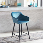 Safavieh Cataleya Counter Stool , BST7503 - Denim Blue / Black