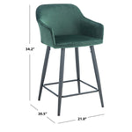 Safavieh Cataleya Counter Stool , BST7503 - Malachite Green / Black
