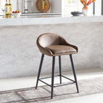 Safavieh Anson Counter Stool , BST7504 - Saddle / Black