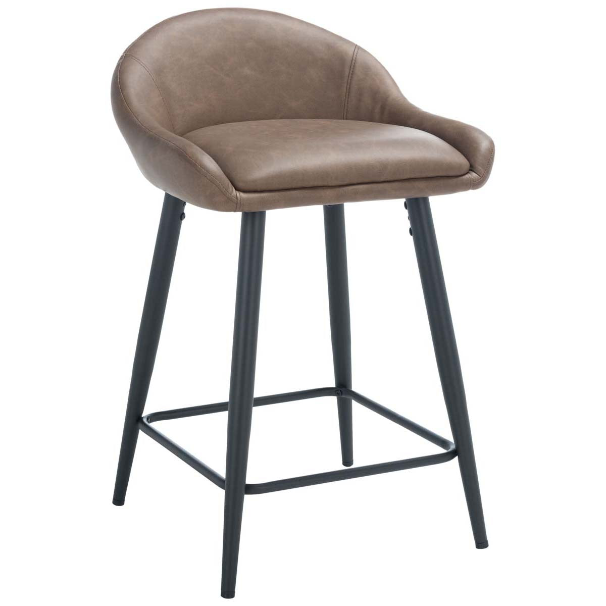 Safavieh Anson Counter Stool , BST7504 - Saddle / Black