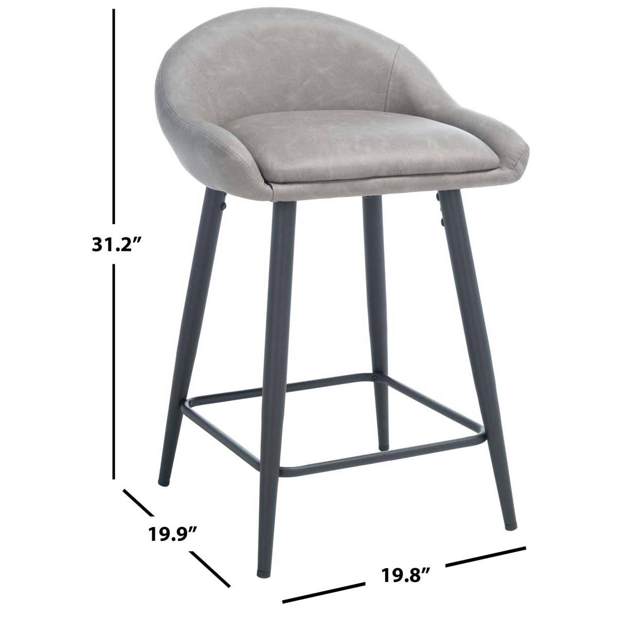 Safavieh Anson Counter Stool , BST7504 - Grey / Black