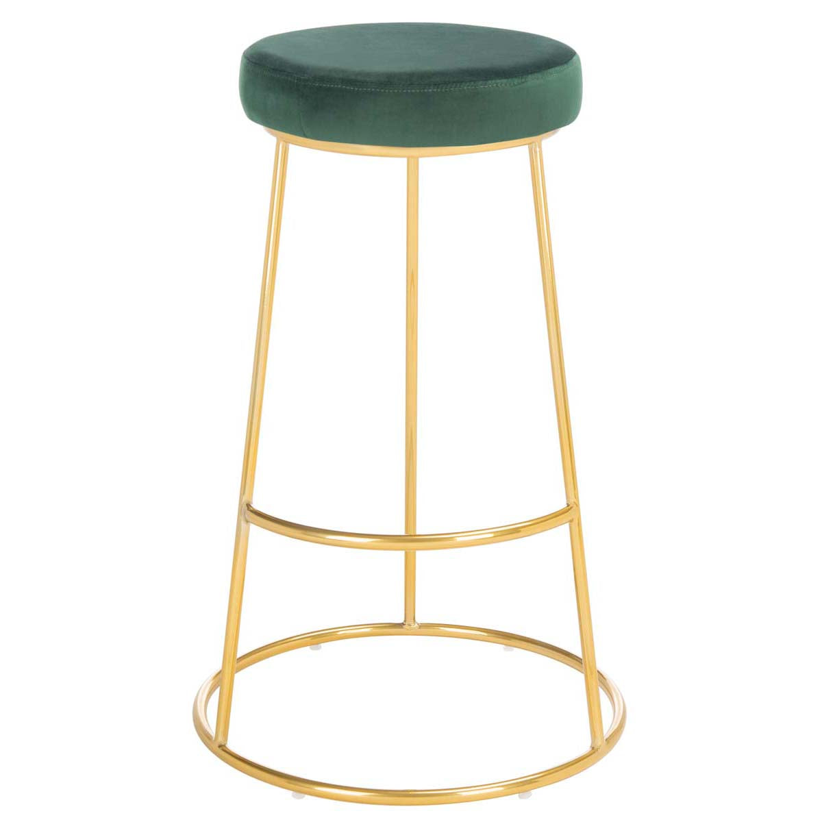 Safavieh Sabina Round Bar Stool , BST7506 - Malachite Green / Gold