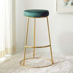 Safavieh Sabina Round Bar Stool , BST7506 - Malachite Green / Gold