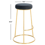Safavieh Sabina Round Bar Stool , BST7506 - Black / Gold
