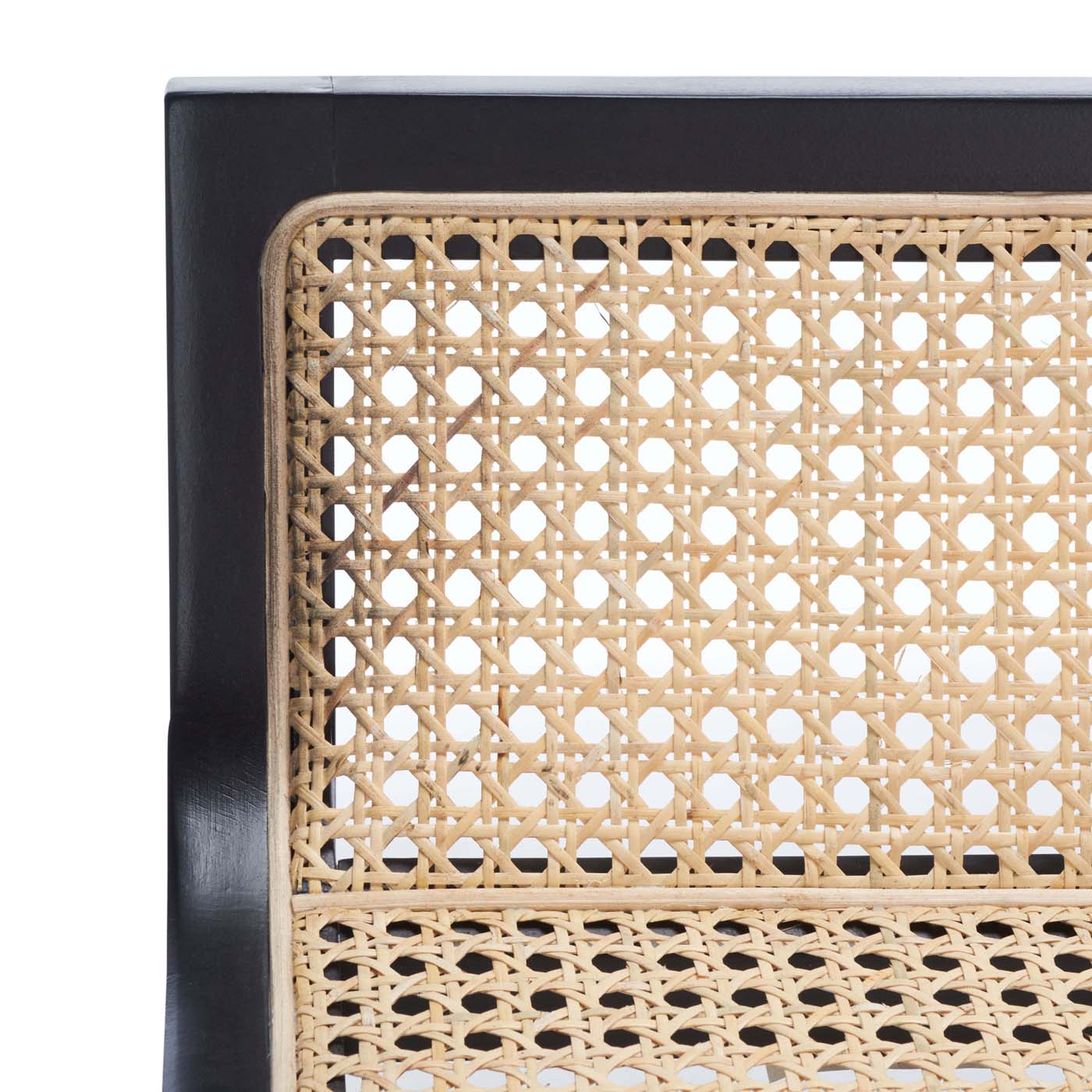 Safavieh Saito Low Back Cane Bar Stool , BST9501 - Black / Natural