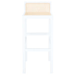 Safavieh Saito Low Back Cane Bar Stool , BST9501 - White / Natural