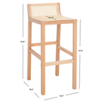 Safavieh Saito Low Back Cane Bar Stool , BST9501 - Natural