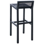 Safavieh Saito Low Back Cane Bar Stool , BST9501 - Black