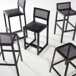 Safavieh Saito Low Back Cane Bar Stool , BST9501 - Black