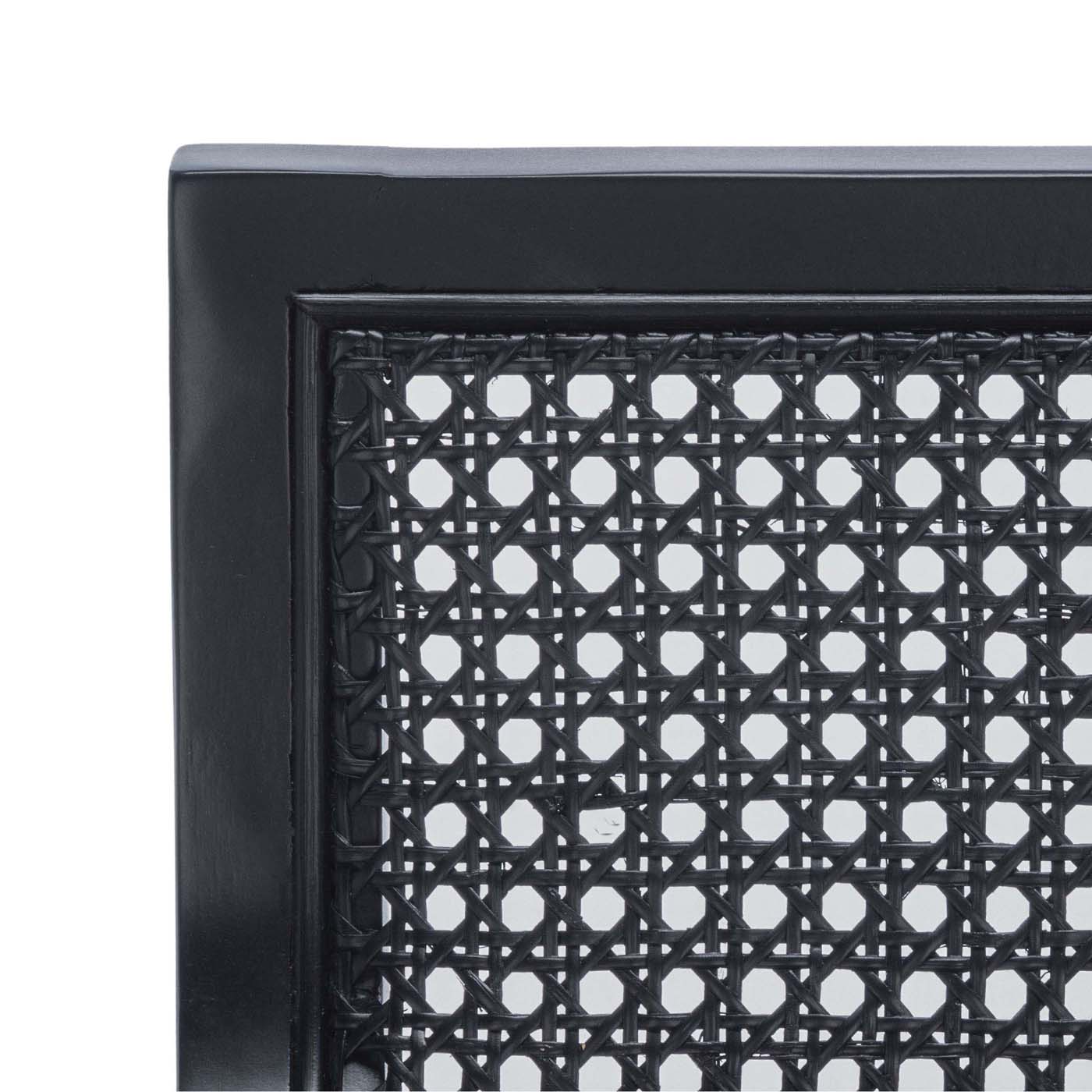 Safavieh Saito Low Back Cane Bar Stool , BST9501 - Black