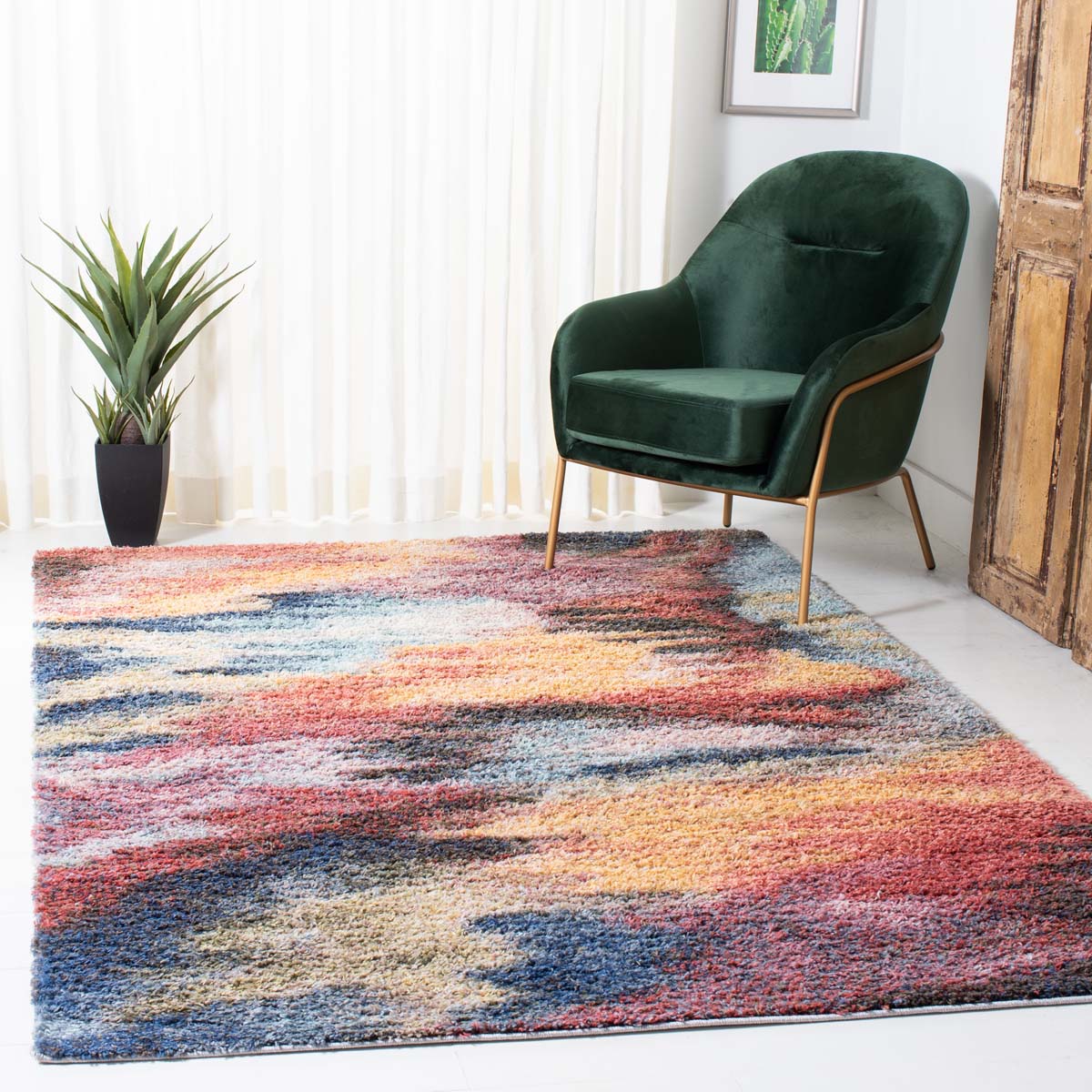 Safavieh Calista 114 Rug, CAL114 - Red / Blue