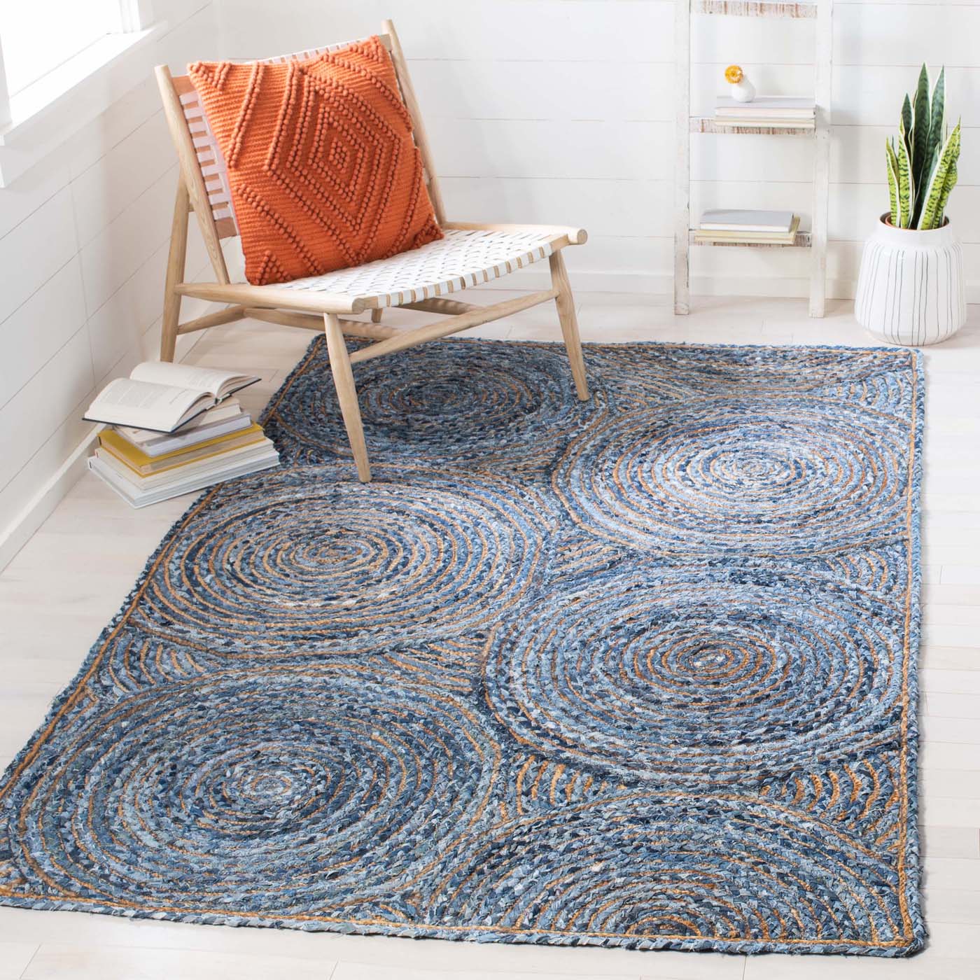 Safavieh Cape Cod 203 Rug, CAP203 - BLUE / NATURAL