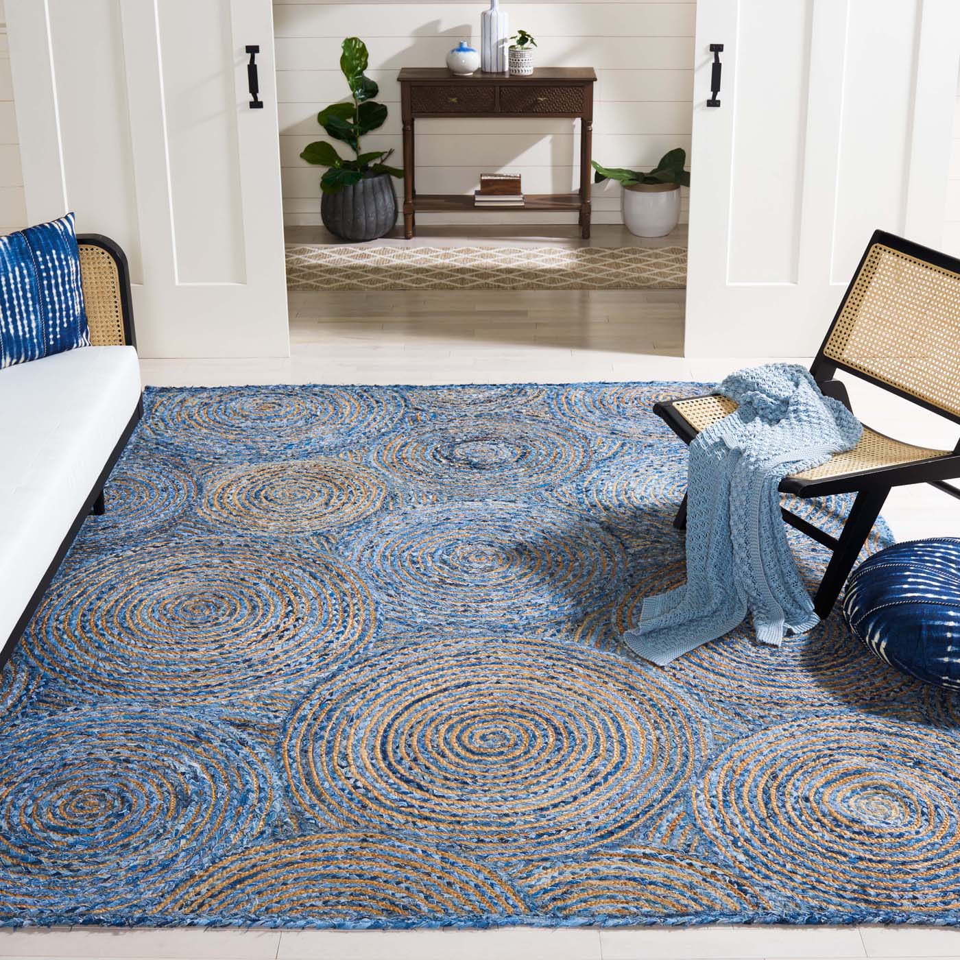 Safavieh Cape Cod 203 Rug, CAP203 - BLUE / NATURAL