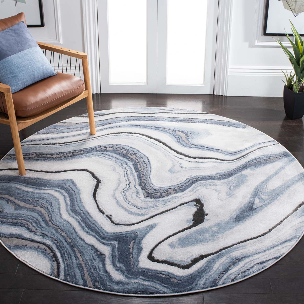 Safavieh Craft 819 Rug, Blue, CFT819 - Blue / Grey