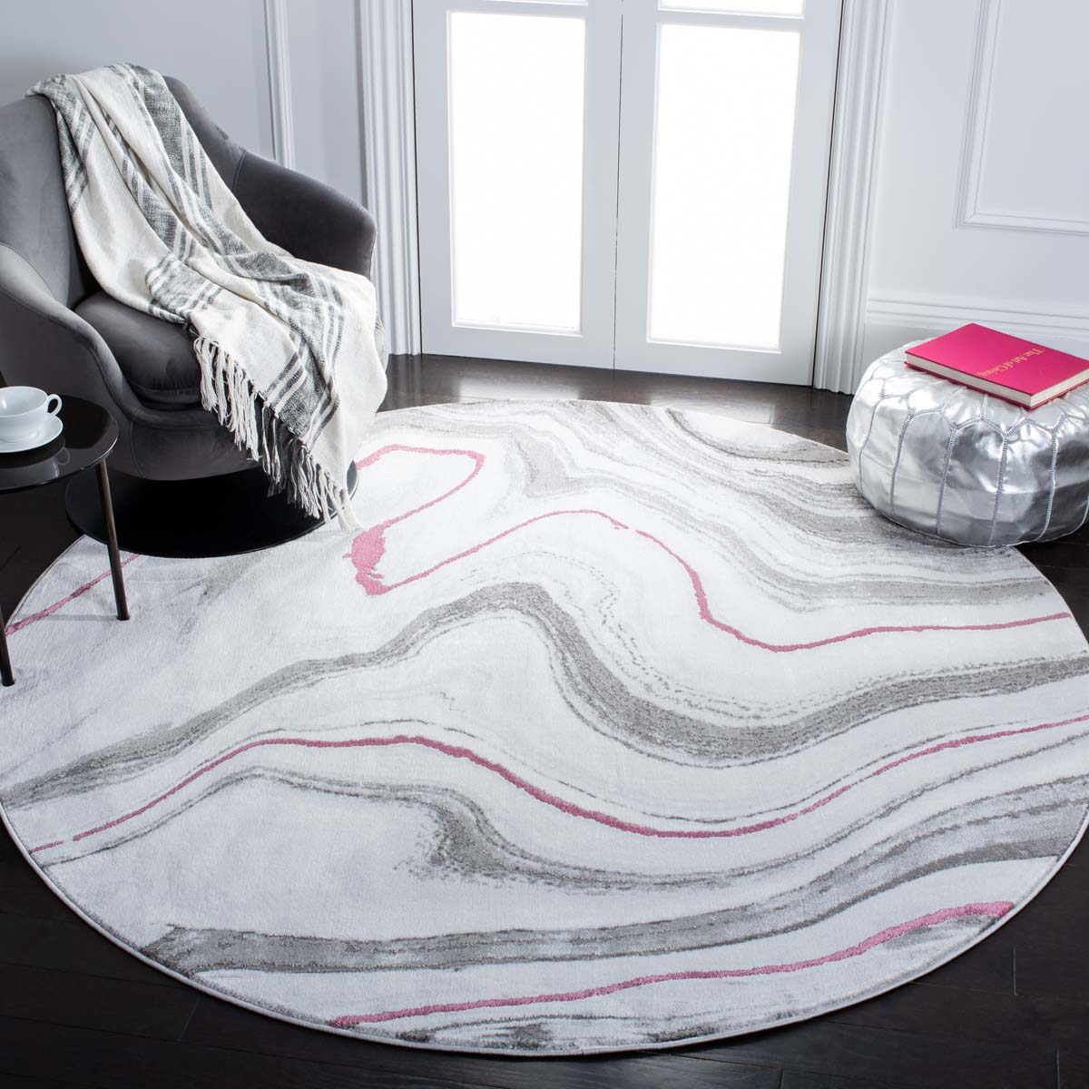 Safavieh Craft 819 Rug, Grey, CFT819 - Grey / Wine