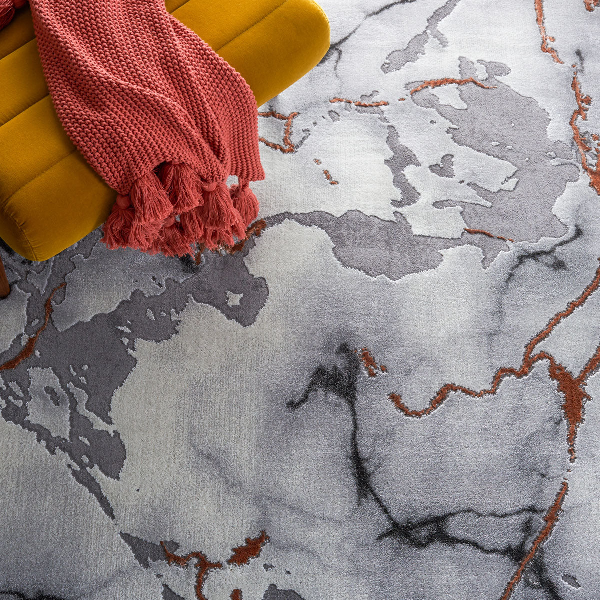 Safavieh Craft 852 Rug, CFT852 - Grey / Orange