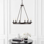 Safavieh Joris 6Lt Chandelier, CHA4015 - Oil Rubbed Bronze (Black)