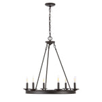 Safavieh Joris 6Lt Chandelier, CHA4015 - Oil Rubbed Bronze (Black)
