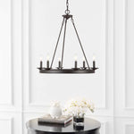 Safavieh Joris 6Lt Chandelier, CHA4015 - Oil Rubbed Bronze (Black)