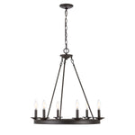 Safavieh Joris 6Lt Chandelier, CHA4015 - Oil Rubbed Bronze (Black)