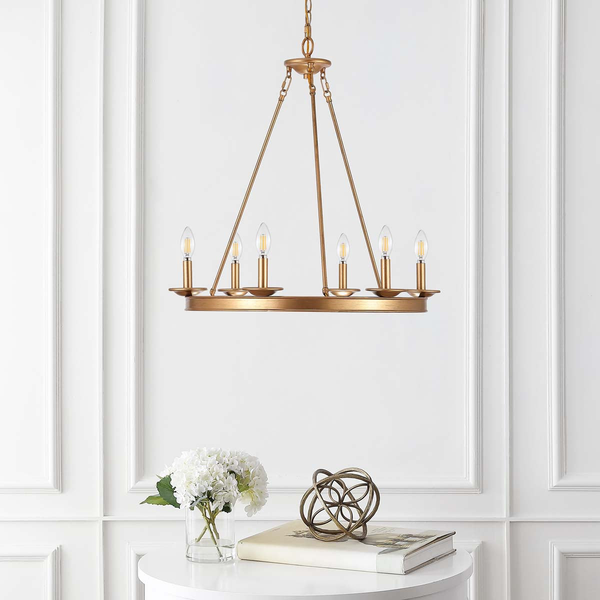 Safavieh Joris 6Lt Chandelier, CHA4015 - Gold Painted