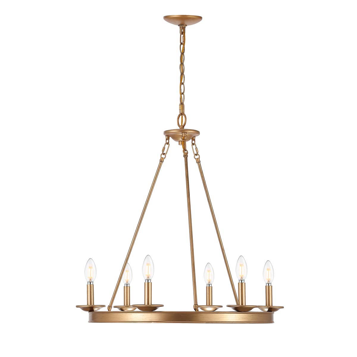 Safavieh Joris 6Lt Chandelier, CHA4015 - Gold Painted