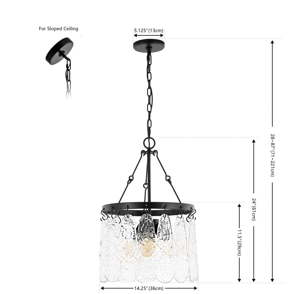Safavieh Thryssa Chandelier , CHA4055 - Black / Clear