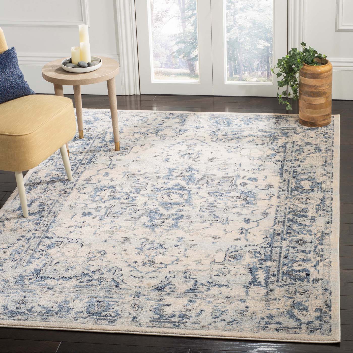 Safavieh Charleston 411 Rug, CHL411 - Ivory / Navy