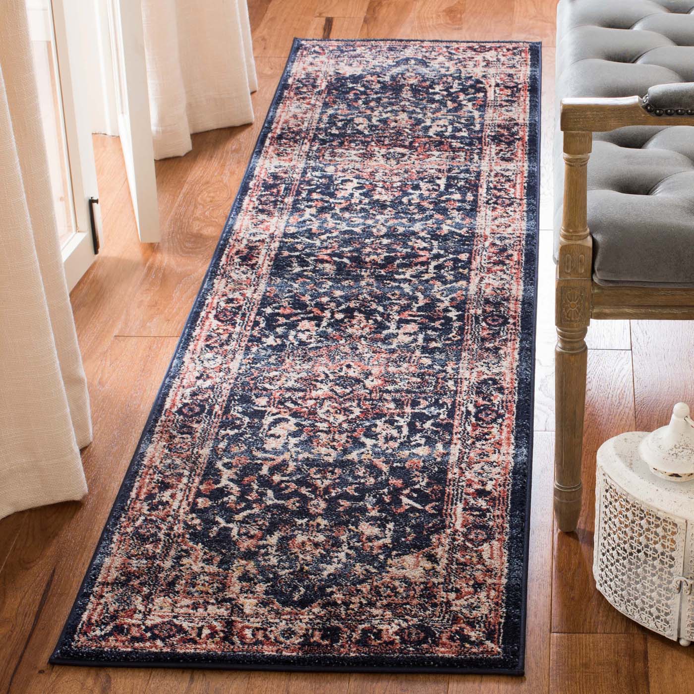Safavieh Charleston 411 Rug, CHL411 - Navy / Red