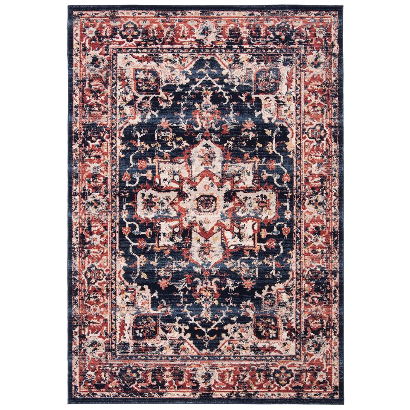 Safavieh Charleston 411 Rug, CHL411 - Navy / Red