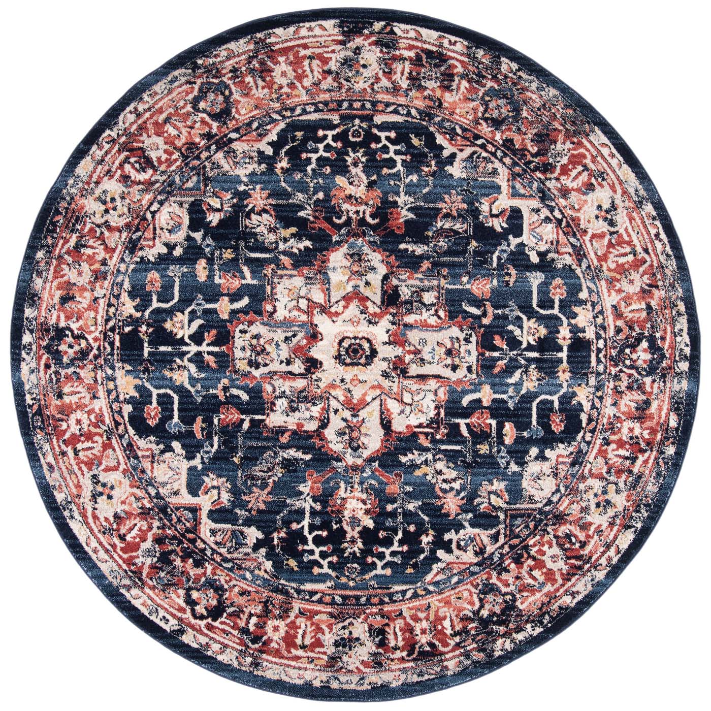 Safavieh Charleston 411 Rug, CHL411 - Navy / Red