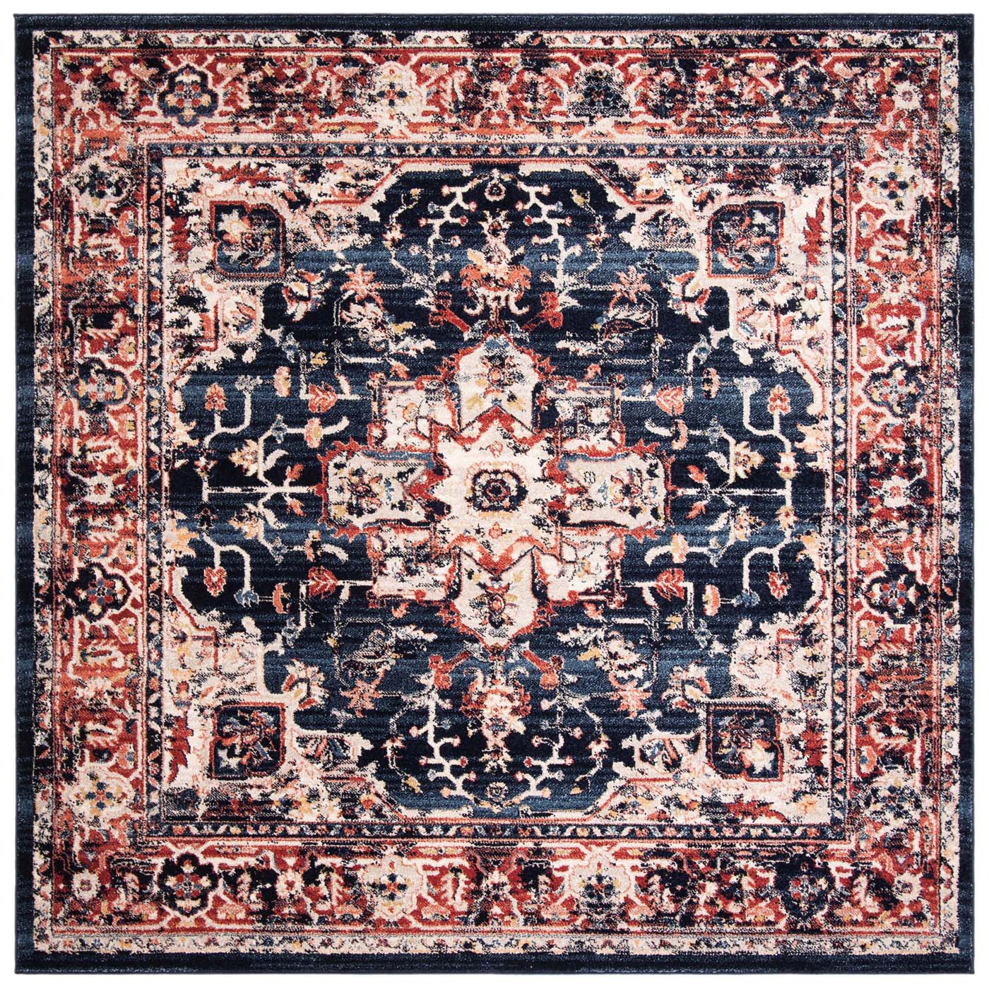 Safavieh Charleston 411 Rug, CHL411 - Navy / Red