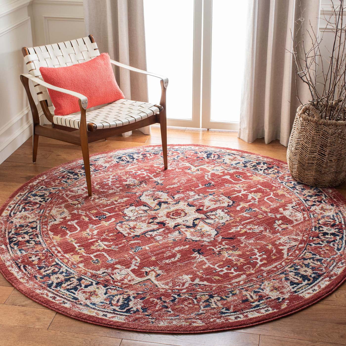 Safavieh Charleston 411 Rug, CHL411 - Red / Ivory