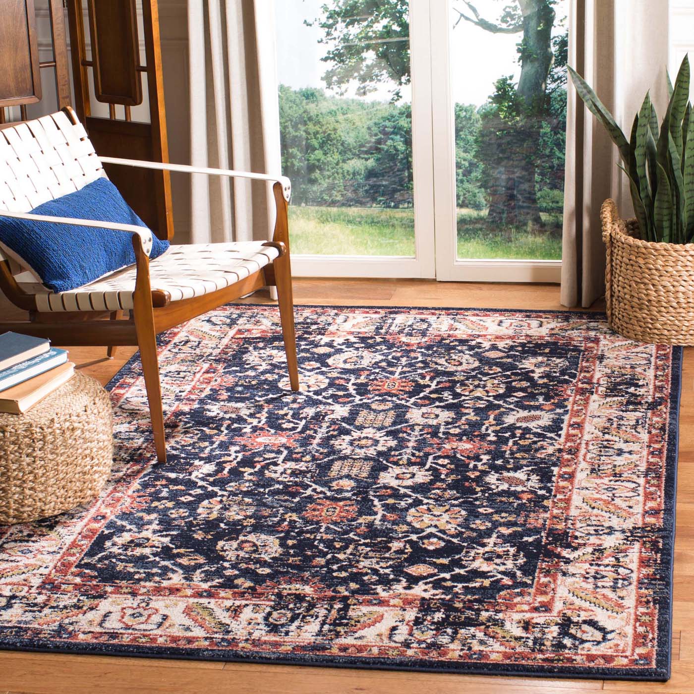 Safavieh Charleston 413 Rug, CHL413 - Navy / Ivory