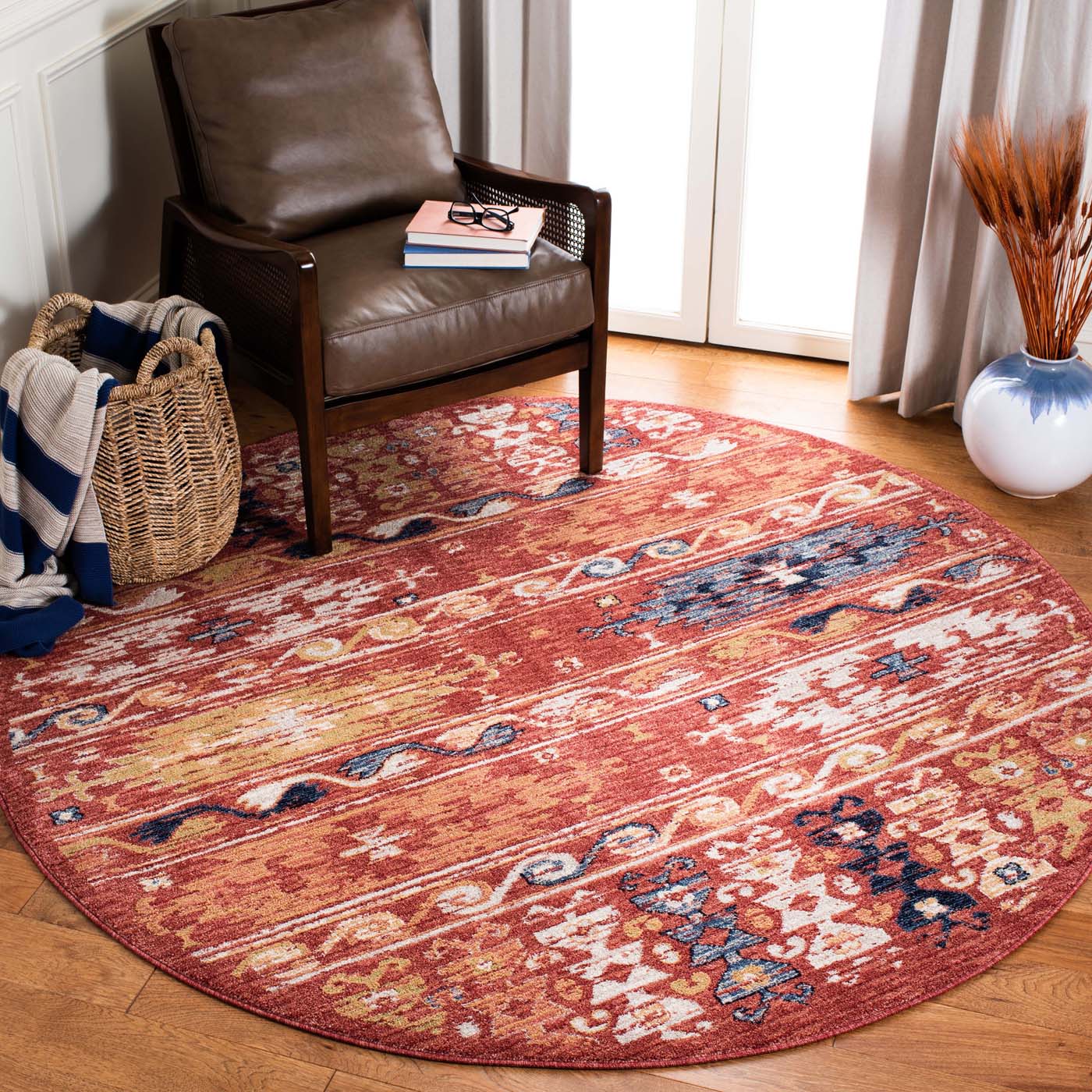 Safavieh Charleston 421 Rug, CHL421 - Rust / Ivory