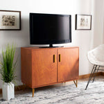Safavieh Pine 2 Door Modular Tv Unit , CHS2200 - Natural/Gold