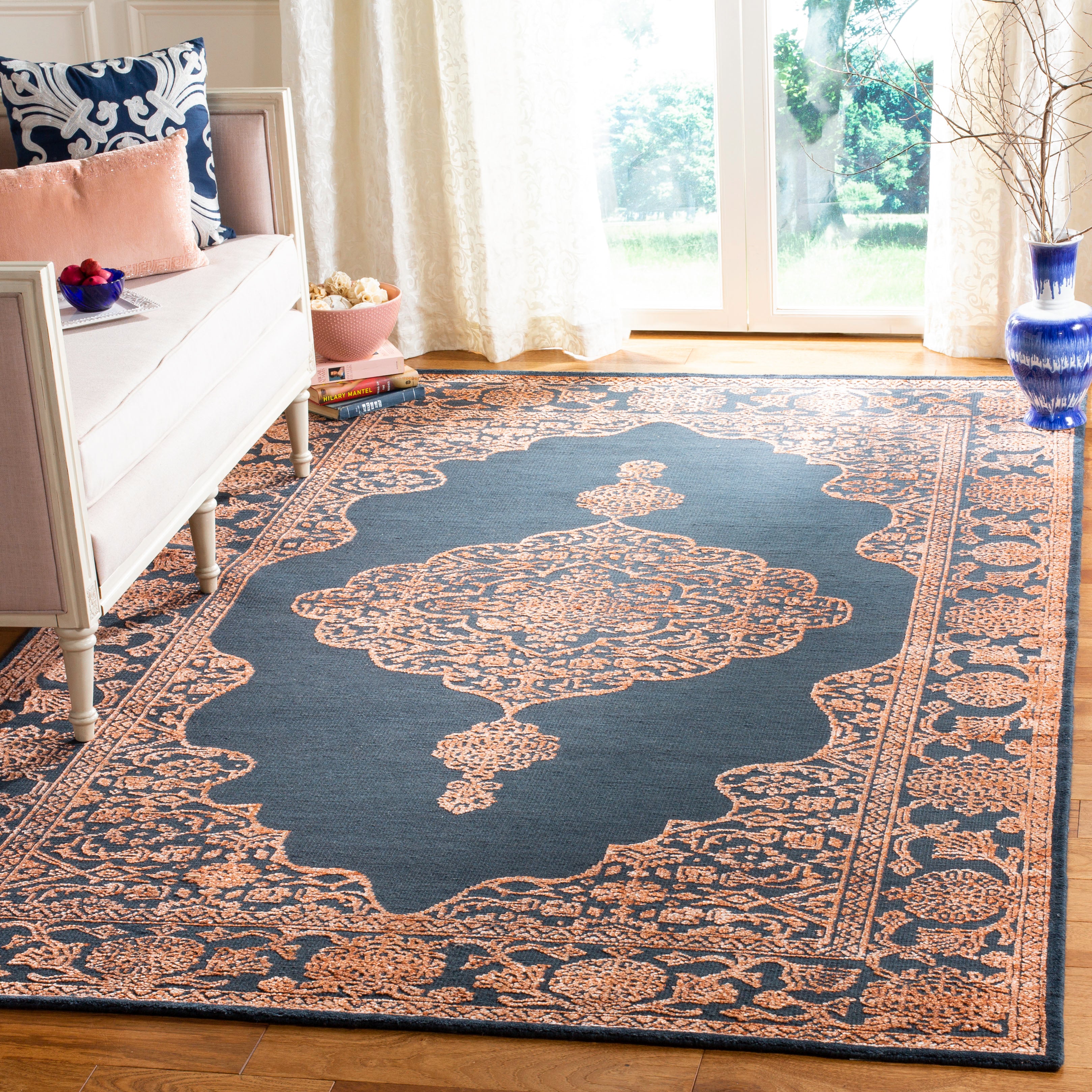 Safavieh Chester 546 Rug, CHS546 - Navy / Rust