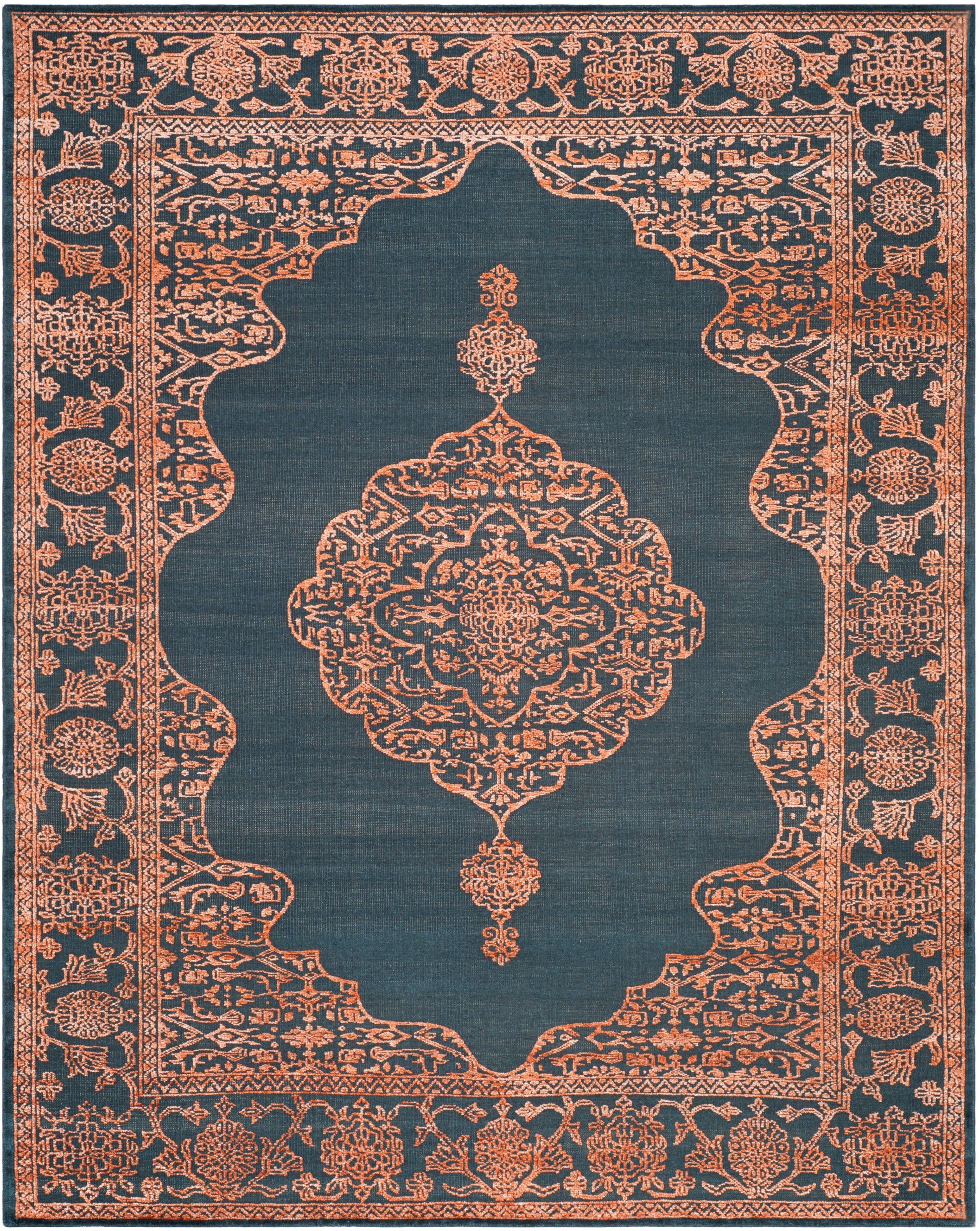 Safavieh Chester 546 Rug, CHS546 - Navy / Rust
