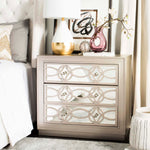 Safavieh Catalina 3 Drawer Chest , CHS6400 - Champagne/Mirror