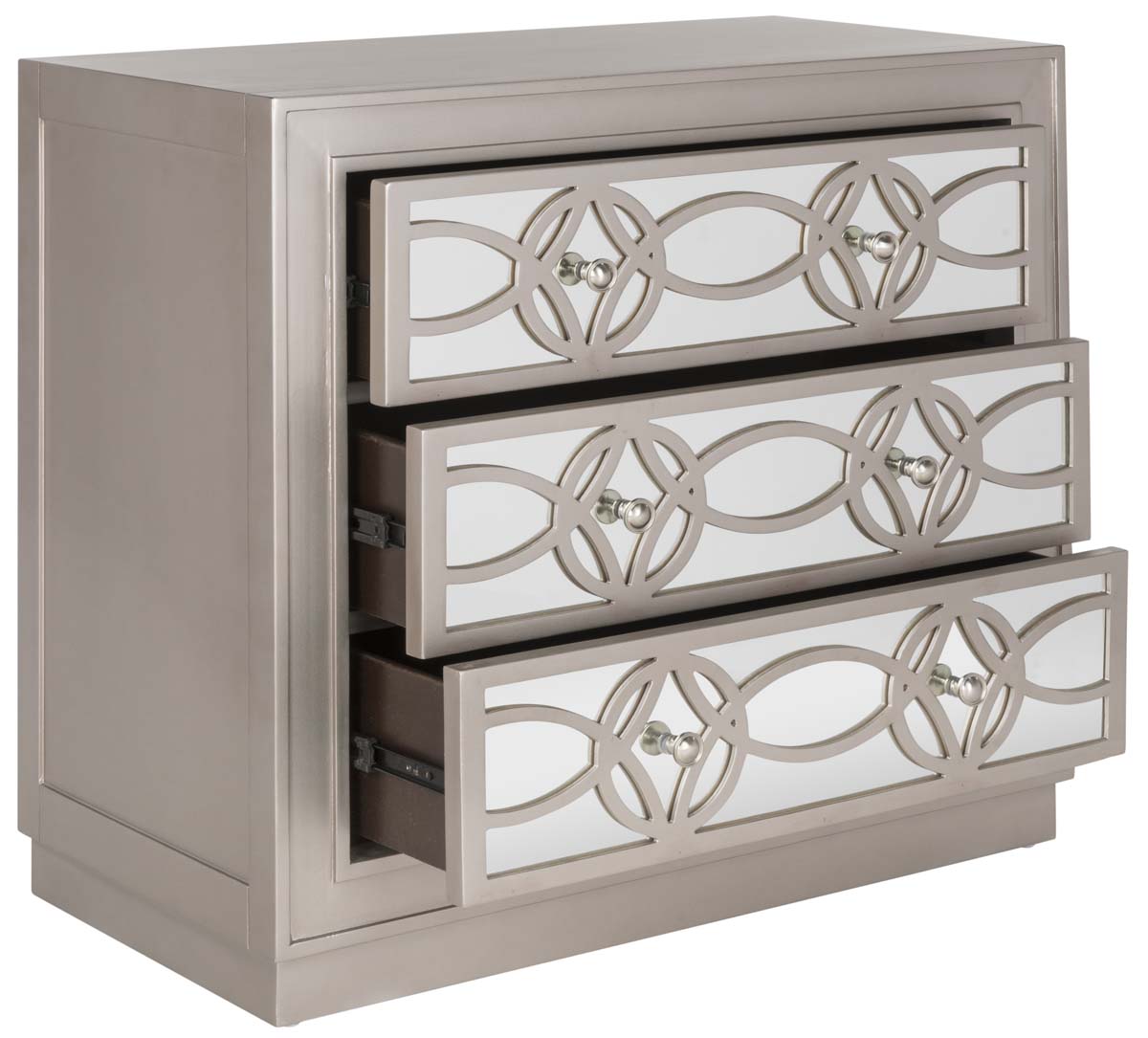 Safavieh Catalina 3 Drawer Chest , CHS6400 - Champagne/Mirror