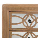 Safavieh Catalina 3 Drawer Chest , CHS6400 - Rustic Oak/Mirror