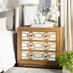 Safavieh Catalina 3 Drawer Chest , CHS6400 - Rustic Oak/Mirror