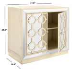 Safavieh Kaia 2 Door Chest , CHS6404 - Antique Beige/Mirror