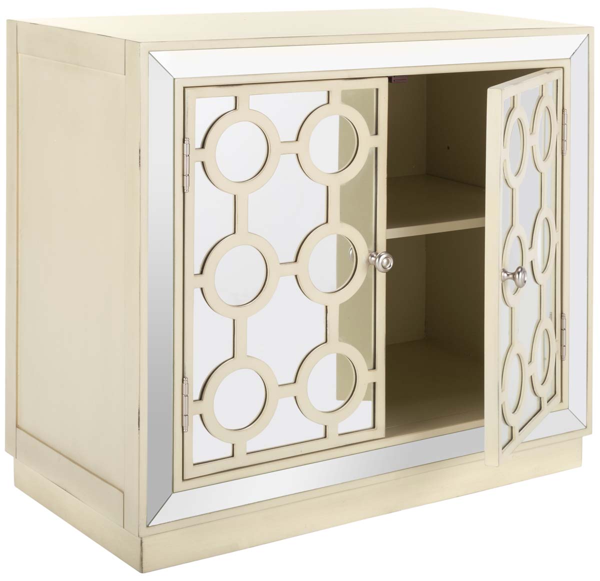 Safavieh Kaia 2 Door Chest , CHS6404 - Antique Beige/Mirror