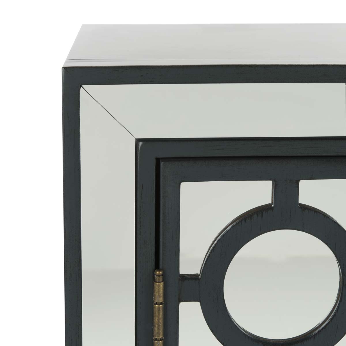 Safavieh Kaia 2 Door Chest , CHS6404 - Steel Teal/Mirror