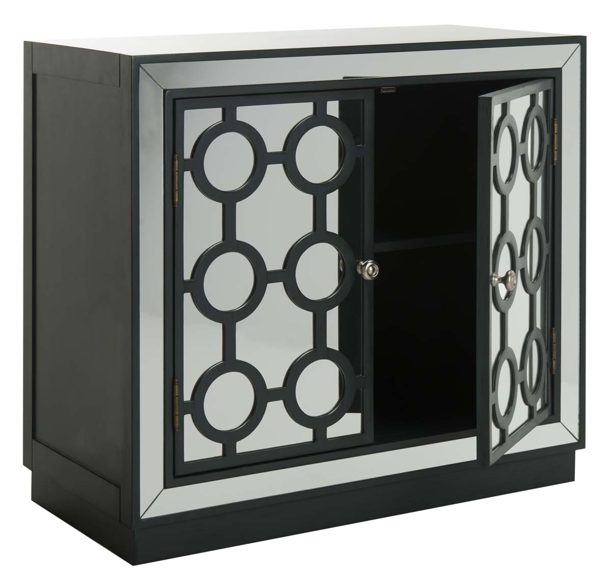 Safavieh Kaia 2 Door Chest , CHS6404 - Steel Teal/Mirror